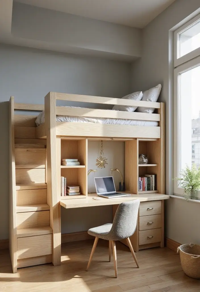 30+ Cozy Loft Bedroom Ideas You’ll Want to Copy 8 30+ Cozy Loft Bedroom Ideas You’ll Want to Copy - 8. Multifunctional Furniture