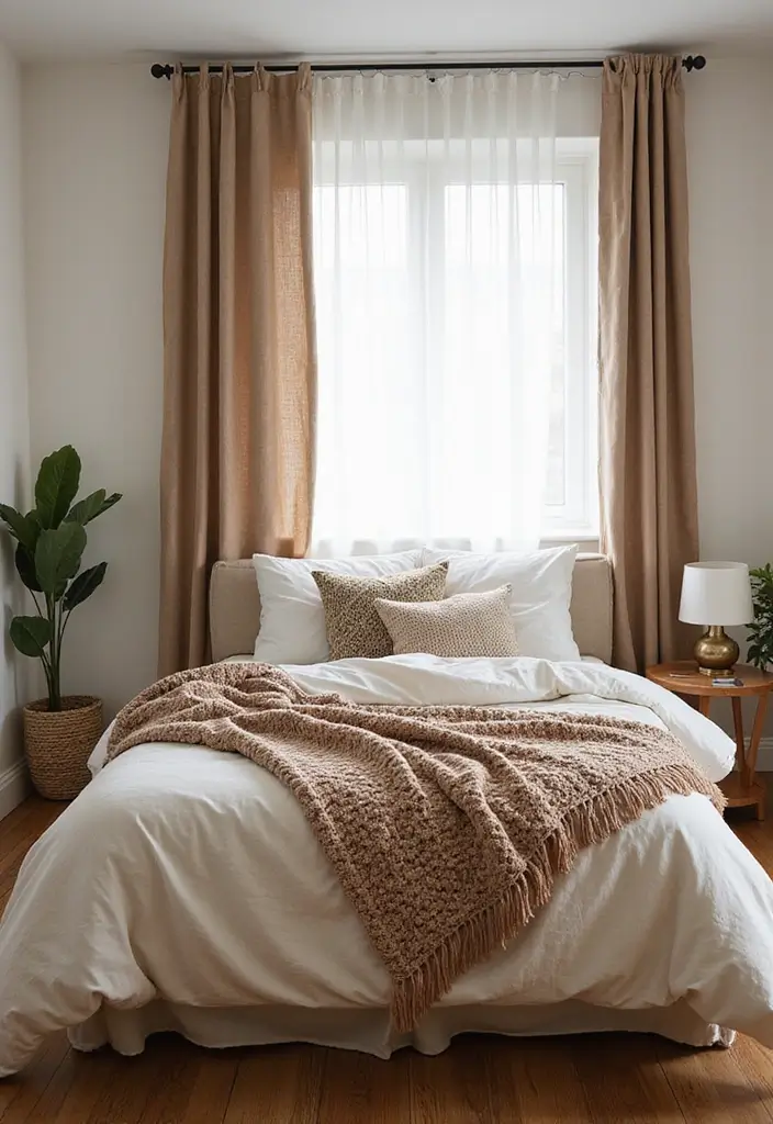 30+ Dark Earthy Bedroom Ideas for a Natural Feel - 2. Earthy Textiles