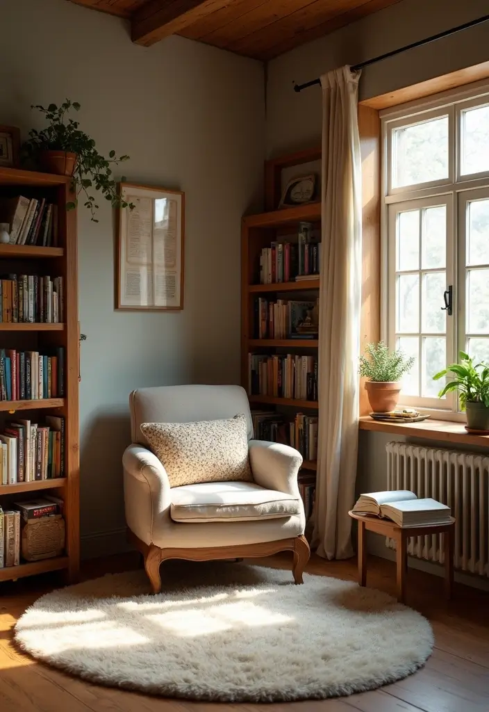 30+ Dark Earthy Bedroom Ideas for a Natural Feel - 9. Cozy Reading Nook