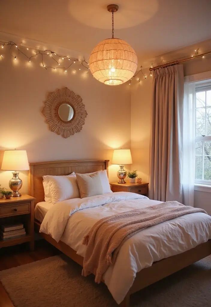30+ Girls Bedroom Ideas That Look Pretty and Fun 11 30+ Girls Bedroom Ideas That Look Pretty and Fun - 11. Layered Lighting