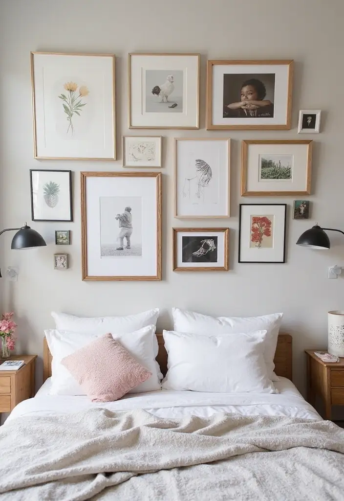 30+ Girls Bedroom Ideas That Look Pretty and Fun 27 30+ Girls Bedroom Ideas That Look Pretty and Fun - 27. Artistic Gallery Wall