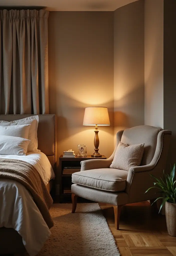 30+ Grey and Beige Bedroom Ideas for a Modern Neutral Style 10 30+ Grey and Beige Bedroom Ideas for a Modern Neutral Style - 10. Cozy Reading Nook