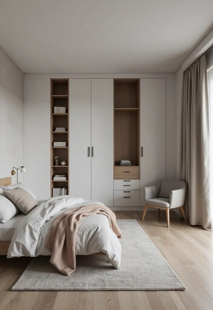 30+ Grey and Beige Bedroom Ideas for a Modern Neutral Style 18 30+ Grey and Beige Bedroom Ideas for a Modern Neutral Style - 18. Hidden Storage Solutions