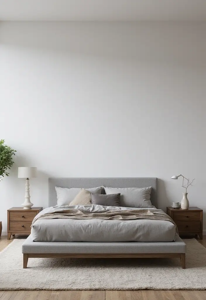 30+ Grey and Beige Bedroom Ideas for a Modern Neutral Style 2 30+ Grey and Beige Bedroom Ideas for a Modern Neutral Style - 2. Minimalist Furniture Choices