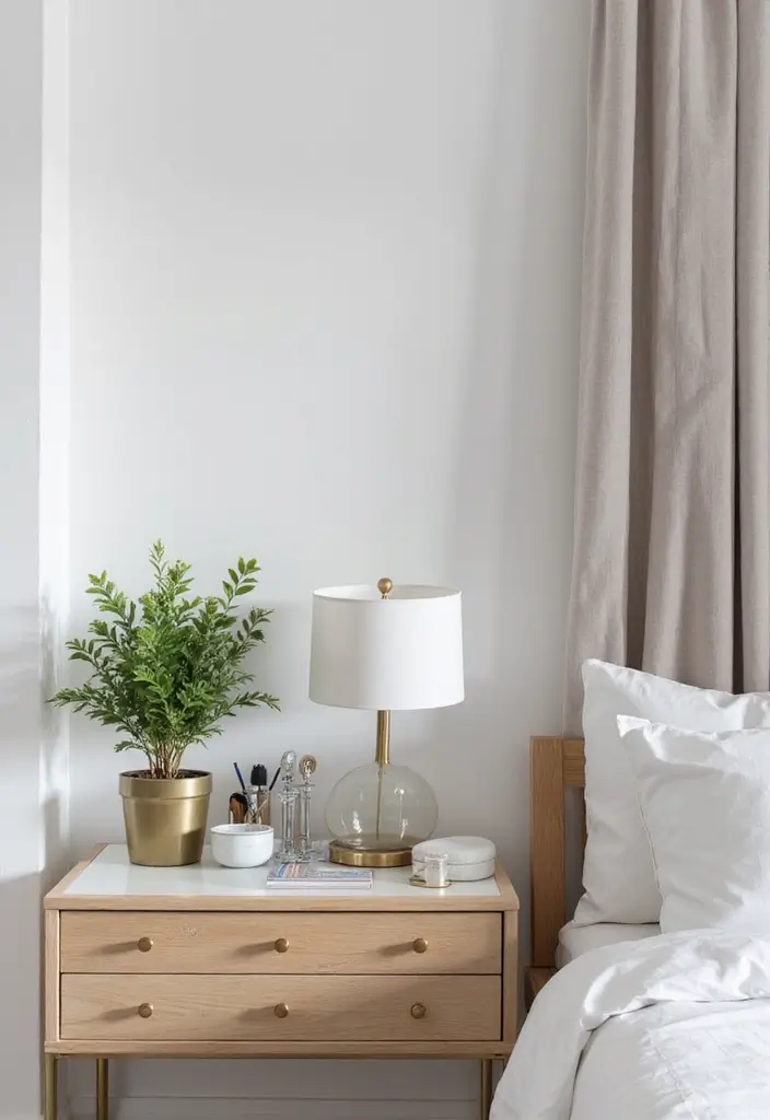 30+ Grey and Beige Bedroom Ideas for a Modern Neutral Style 25 30+ Grey and Beige Bedroom Ideas for a Modern Neutral Style - 25. Chic Bedside Decor