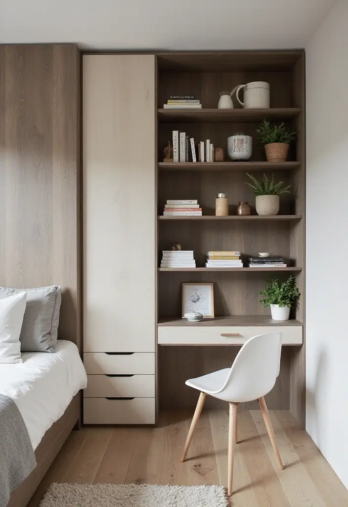 30+ Grey and Beige Bedroom Ideas for a Modern Neutral Style 26 30+ Grey and Beige Bedroom Ideas for a Modern Neutral Style - 26. Creative Use of Space