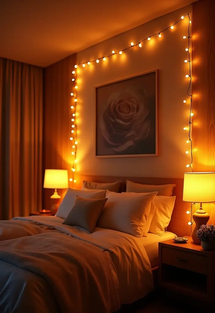 30+ Orange Bedroom Ideas for a Bold and Energetic Look 6 30+ Orange Bedroom Ideas for a Bold and Energetic Look - 6. Orange Lighting Designs