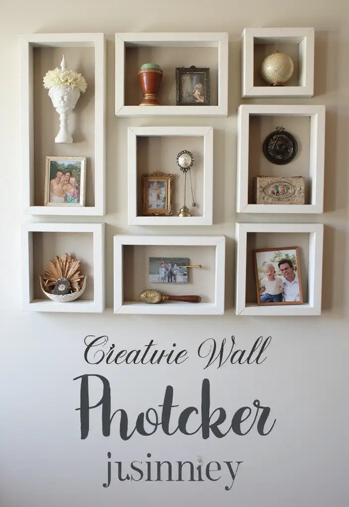 30+ Picture Wall Bedroom Ideas You’ll Want to Try 23 30+ Picture Wall Bedroom Ideas You’ll Want to Try - 23. Shadow Box Art
