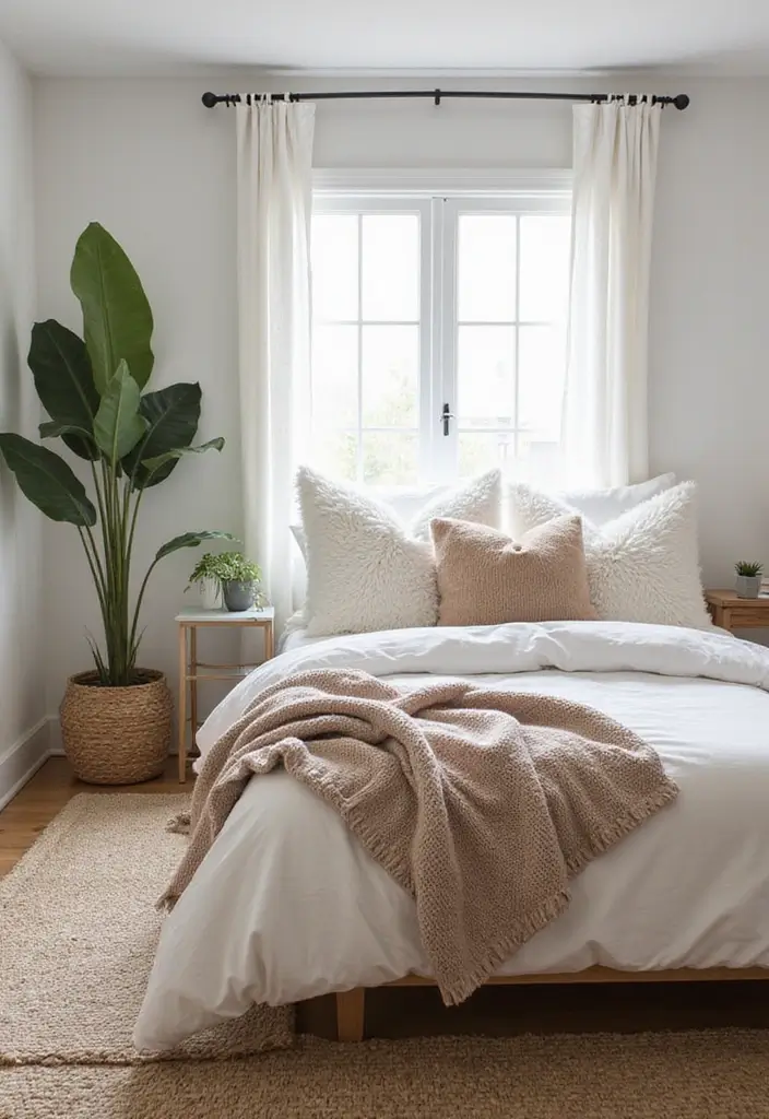30+ Relaxing Bedroom Ideas for the Perfect Retreat 1 30+ Relaxing Bedroom Ideas for the Perfect Retreat - 1. Layered Textures for Ultimate Comfort