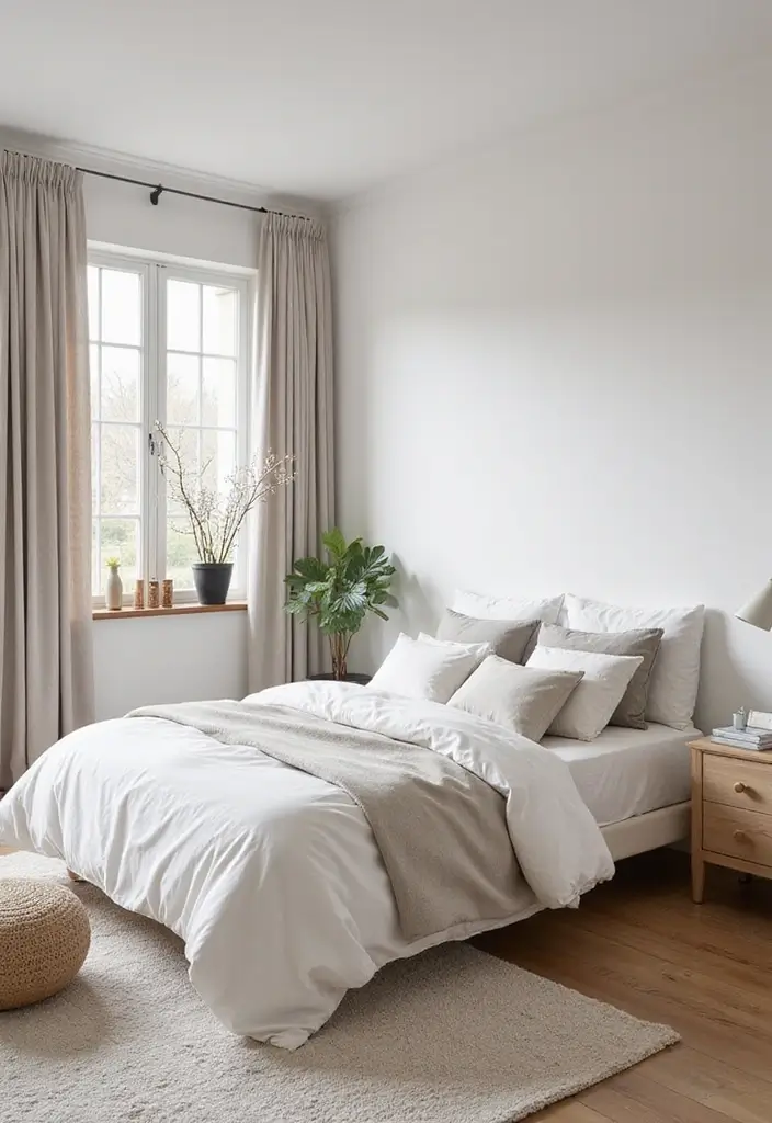 30+ Relaxing Bedroom Ideas for the Perfect Retreat 13 30+ Relaxing Bedroom Ideas for the Perfect Retreat - 13. Minimalist Decor for Stress-Free Spaces