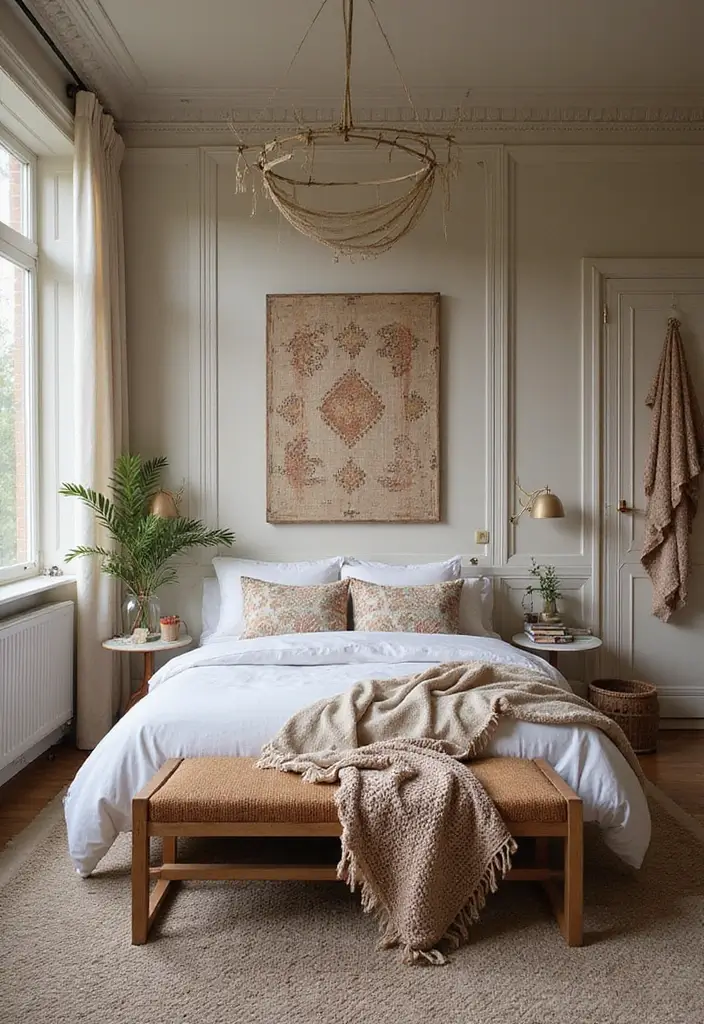 30+ Relaxing Bedroom Ideas for the Perfect Retreat 25 30+ Relaxing Bedroom Ideas for the Perfect Retreat - 25. Incorporating Textiles in Unexpected Areas