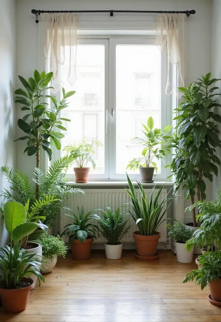 30+ Relaxing Bedroom Ideas for the Perfect Retreat 6 30+ Relaxing Bedroom Ideas for the Perfect Retreat - 6. Indoor Plants for Fresh Air and Calm