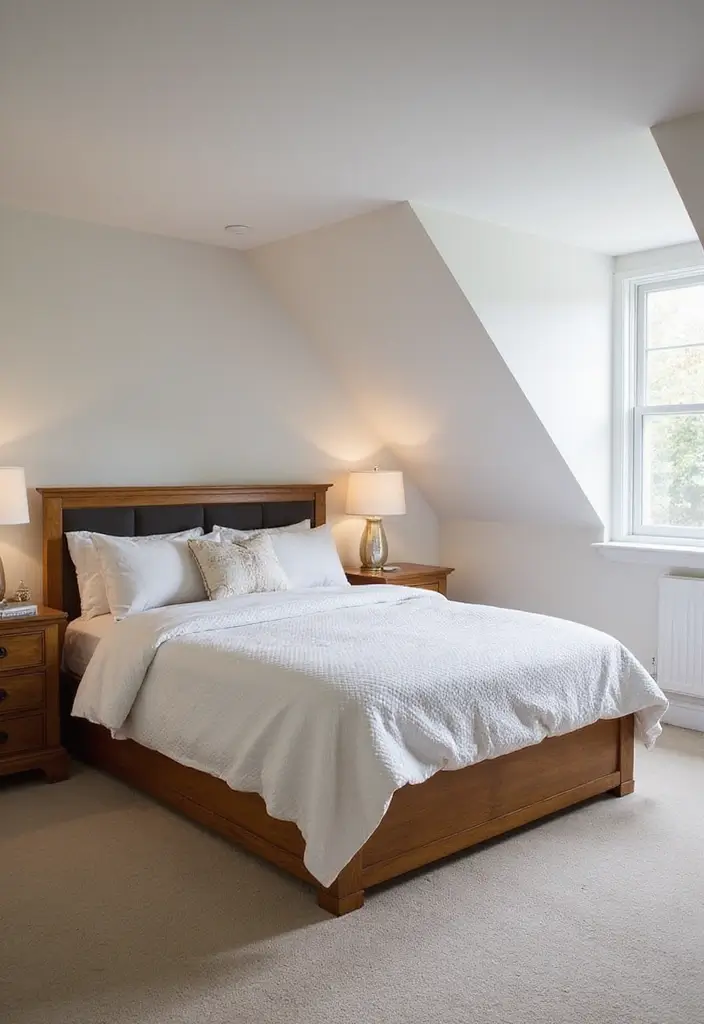 30+ Slanted Ceiling Bedroom Ideas That Maximize Space 14 30+ Slanted Ceiling Bedroom Ideas That Maximize Space - 14. Creative Headboard Solutions