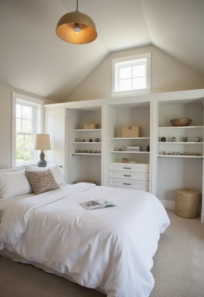 30+ Slanted Ceiling Bedroom Ideas That Maximize Space 21 30+ Slanted Ceiling Bedroom Ideas That Maximize Space - 22. Custom Closet Solutions