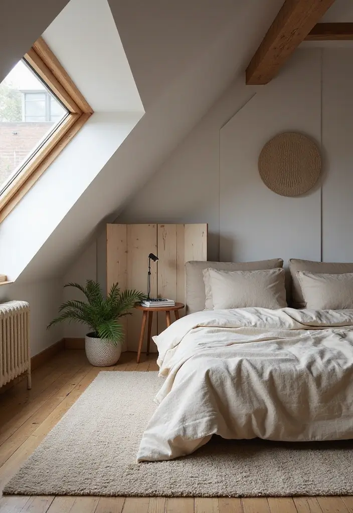 30+ Slanted Ceiling Bedroom Ideas That Maximize Space 23 30+ Slanted Ceiling Bedroom Ideas That Maximize Space - 24. Creative Folding Screens