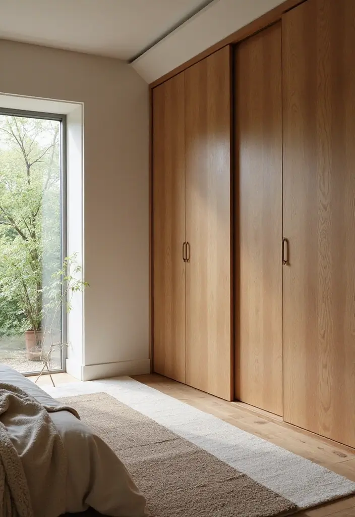 30+ Sliding Wardrobe Bedroom Design Ideas for Small Spaces 12 30+ Sliding Wardrobe Bedroom Design Ideas for Small Spaces - 12. Eco-Friendly Sliding Wardrobe