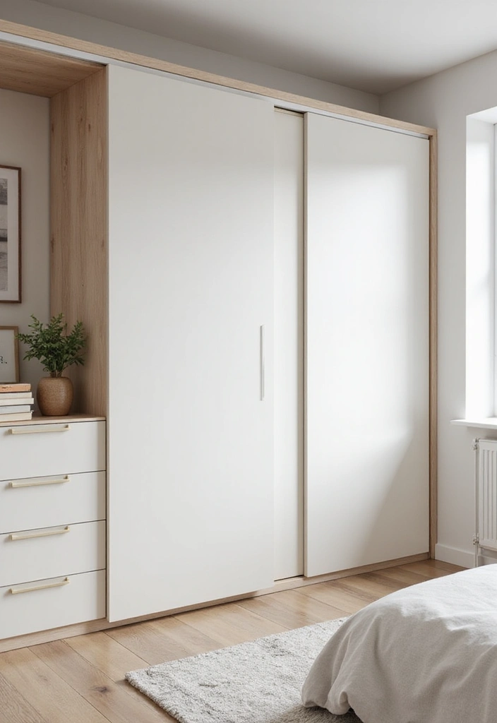 30+ Sliding Wardrobe Bedroom Design Ideas for Small Spaces 25 30+ Sliding Wardrobe Bedroom Design Ideas for Small Spaces - 25. Scandinavian-Inspired Sliding Wardrobe