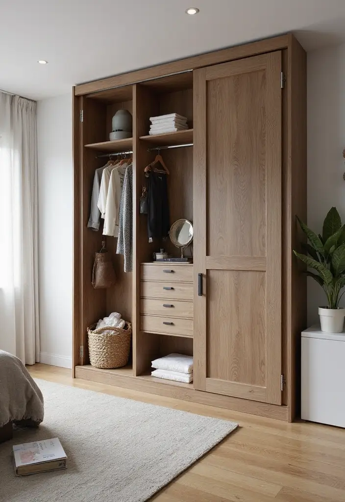 30+ Sliding Wardrobe Bedroom Design Ideas for Small Spaces 27 30+ Sliding Wardrobe Bedroom Design Ideas for Small Spaces - 27. Stylish Sliding Wardrobe Accessories