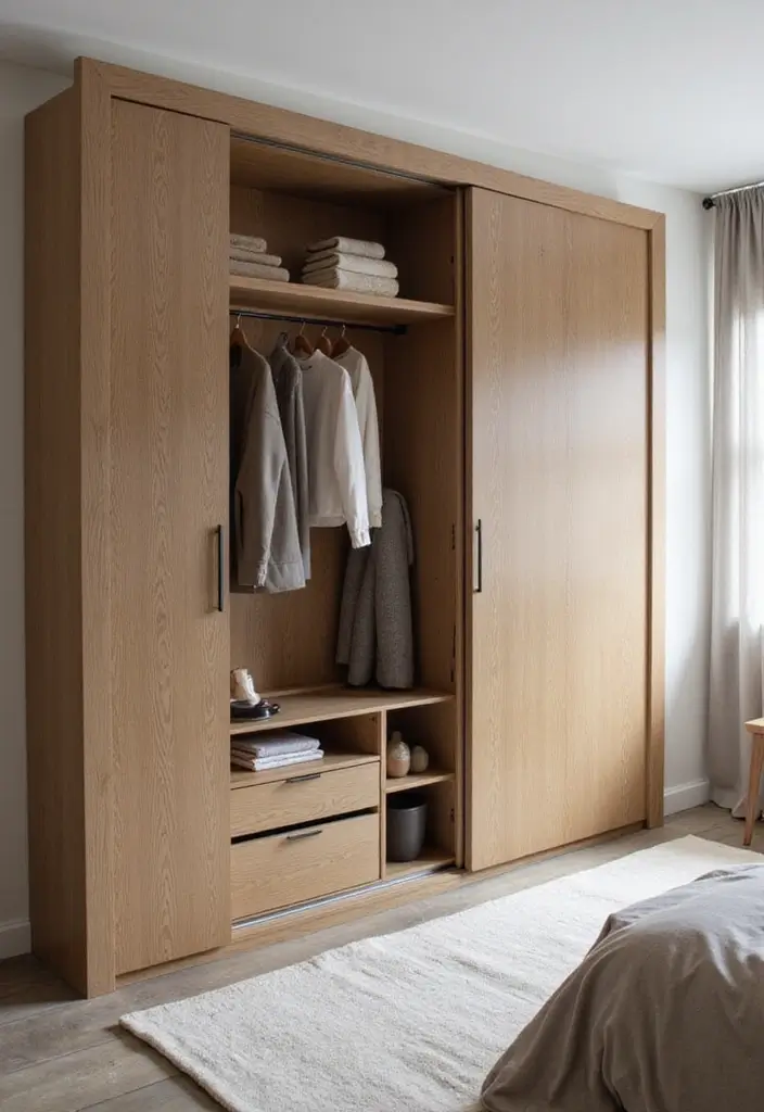 30+ Sliding Wardrobe Bedroom Design Ideas for Small Spaces 28 30+ Sliding Wardrobe Bedroom Design Ideas for Small Spaces - 28. Dual Sliding Wardrobe