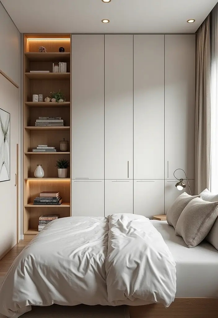 30+ Small Bedroom Ideas That Work Even in Tiny Spaces 16 30+ Small Bedroom Ideas That Work Even in Tiny Spaces - 16. Hidden Wall Storage