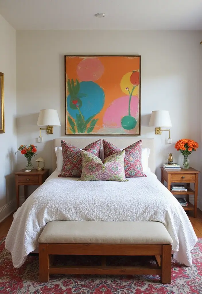 30+ Small Bedroom Ideas That Work Even in Tiny Spaces 17 30+ Small Bedroom Ideas That Work Even in Tiny Spaces - 17. Use of Colorful Accents