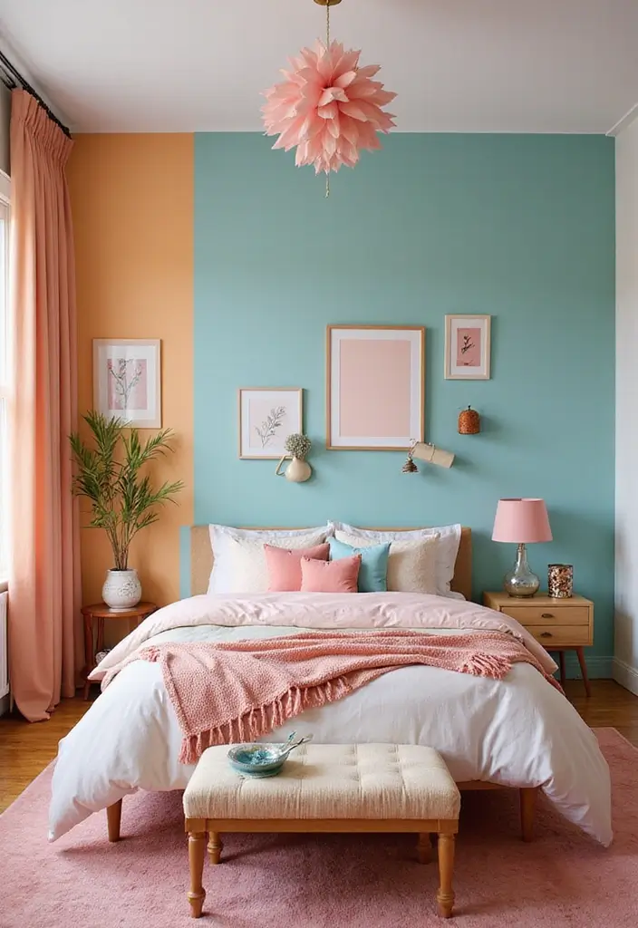 30+ Stylish Girl Bedroom Ideas You’ll Fall in Love With 12 30+ Stylish Girl Bedroom Ideas You’ll Fall in Love With - 12. Playful Color Combos