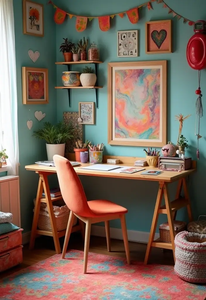30+ Stylish Girl Bedroom Ideas You’ll Fall in Love With 28 30+ Stylish Girl Bedroom Ideas You’ll Fall in Love With - 28. Creative Workstations