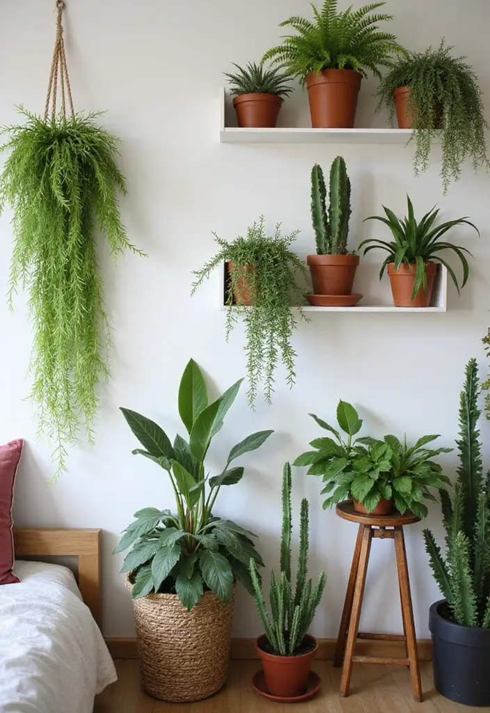 30+ Stylish Girl Bedroom Ideas You’ll Fall in Love With 4 30+ Stylish Girl Bedroom Ideas You’ll Fall in Love With - 4. Plant Paradise