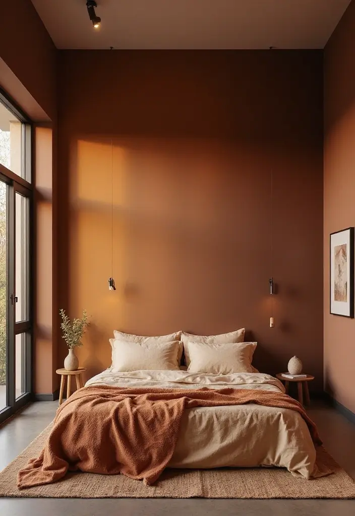 30+ Warm Brown Bedroom Ideas for a Relaxing Space 22 30+ Warm Brown Bedroom Ideas for a Relaxing Space - 22. Warm Color Gradients