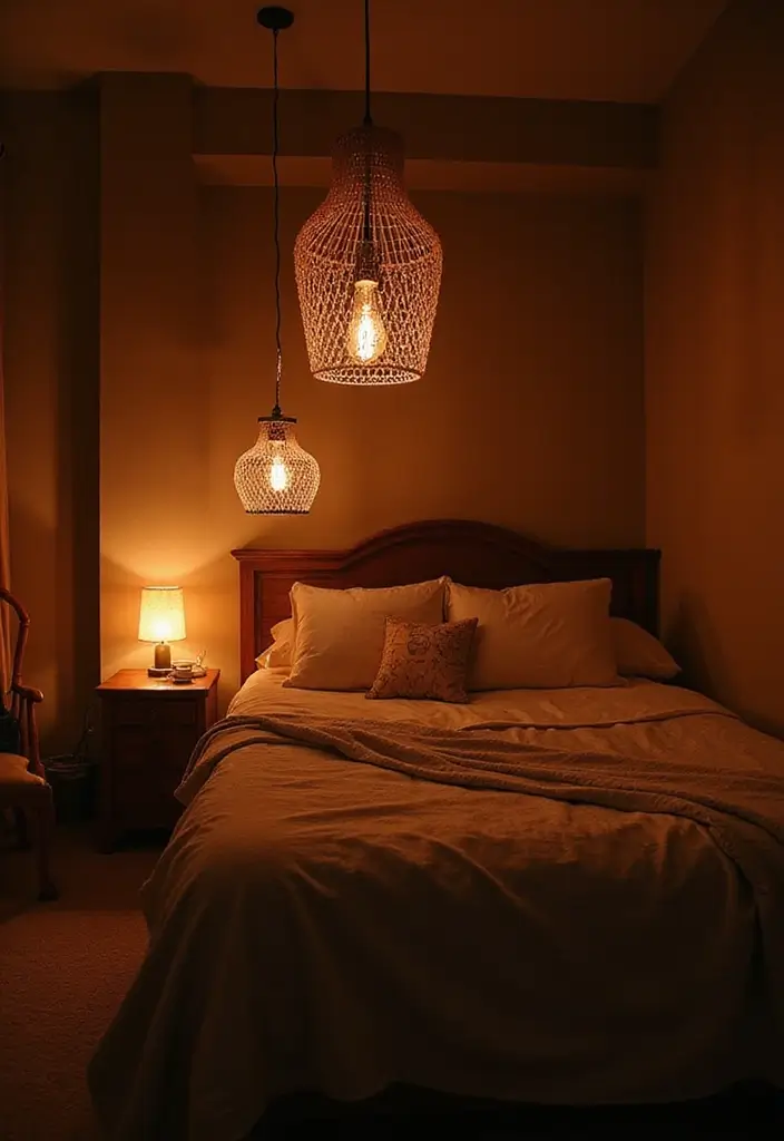 30+ Warm Brown Bedroom Ideas for a Relaxing Space 26 30+ Warm Brown Bedroom Ideas for a Relaxing Space - 26. Intimate Lighting Fixtures