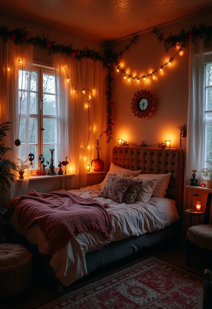 30+ Witchy Bedroom Ideas for a Magical Vibe 4 30+ Witchy Bedroom Ideas for a Magical Vibe - 4. Whimsical Lighting