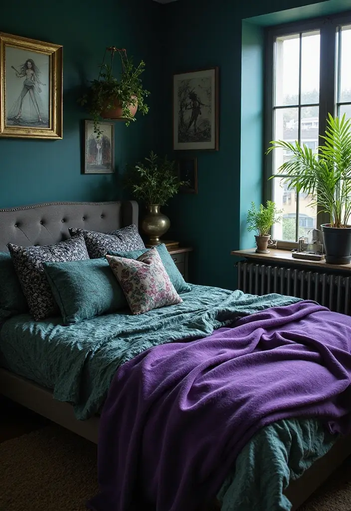 30+ Witchy Bedroom Ideas for a Magical Vibe 7 30+ Witchy Bedroom Ideas for a Magical Vibe - 7. Enchanted Color Palettes